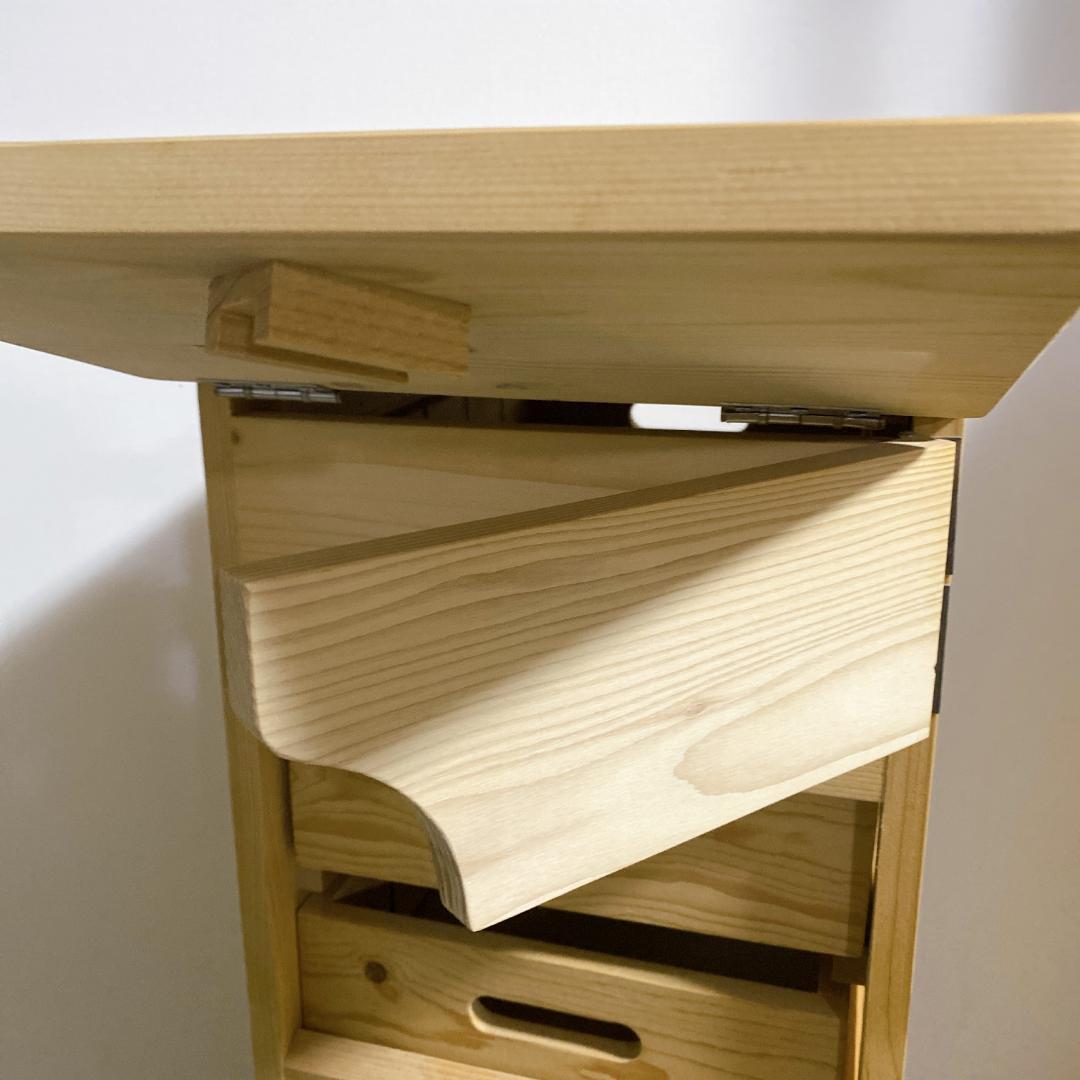 YAMAZEÑ バタフライキッチンストッカー キャスター付き ナチュラル