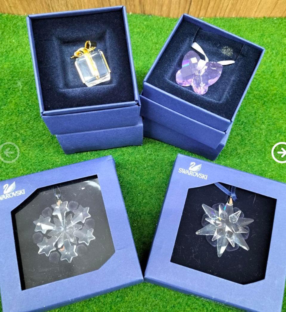 スワロフスキー 4種類 ミニオーナメント プレゼント箱 置物 クリスマス