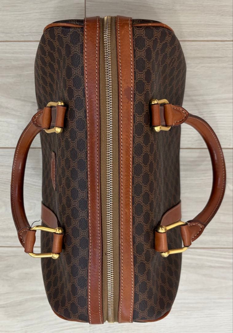 セリーヌ ミニボストン ハンドバッグ マカダム トリオンフ PVC ヴィンテージ