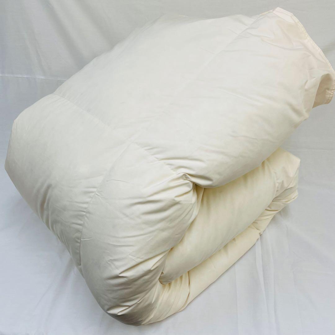 羽毛布団 クイーン 抗菌防臭羽毛 きなり 210×210cm 日本製