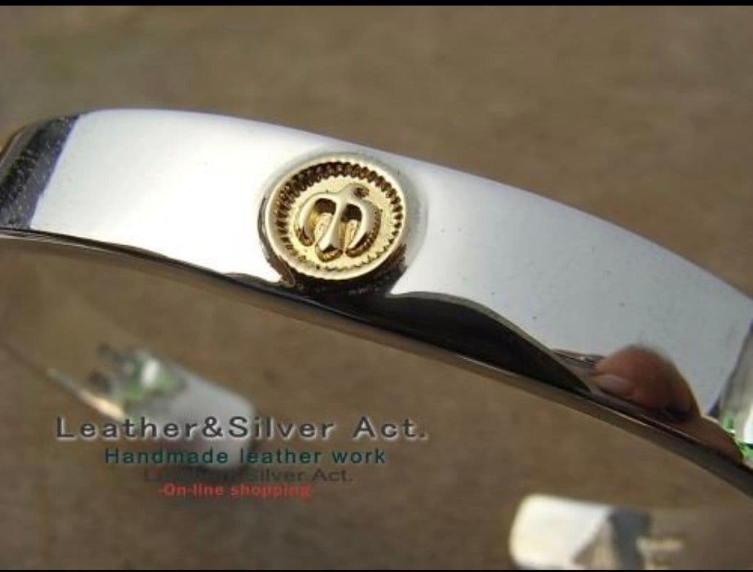 シルバー925.k18バングル