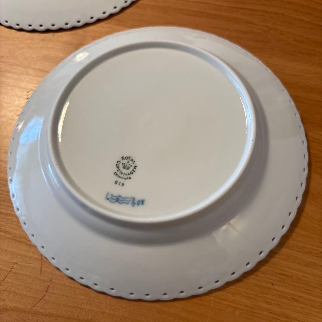 ロイヤルコペンハーゲン ブルーフルーテッドハーフレース 619 5枚セット