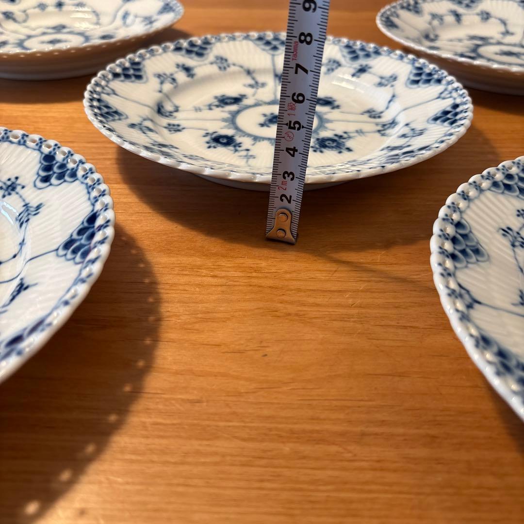 ロイヤルコペンハーゲン ブルーフルーテッドハーフレース 619 5枚セット