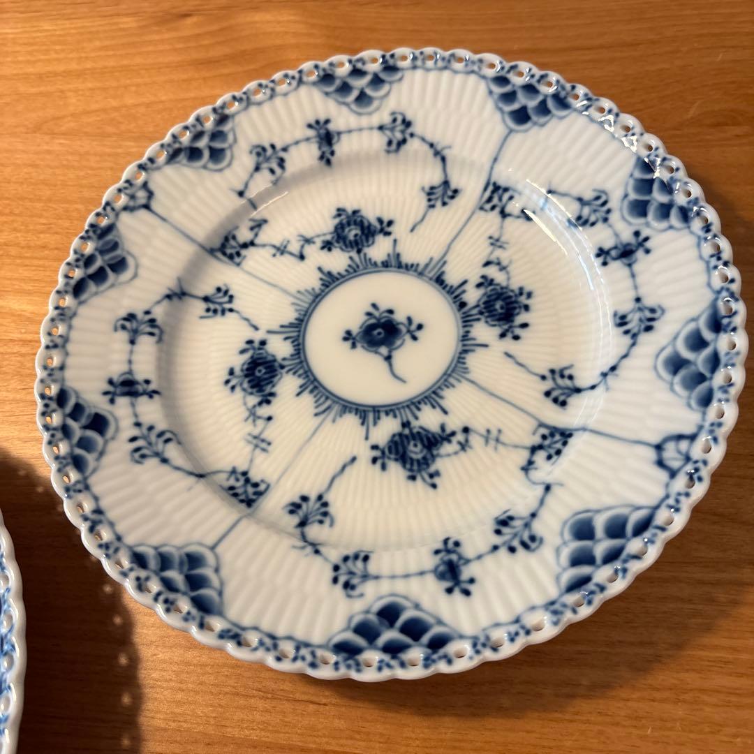 ロイヤルコペンハーゲン ブルーフルーテッドハーフレース 619 5枚セット