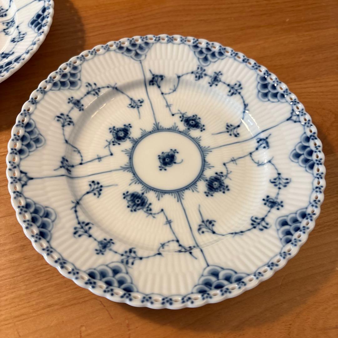 ロイヤルコペンハーゲン ブルーフルーテッドハーフレース 619 5枚セット