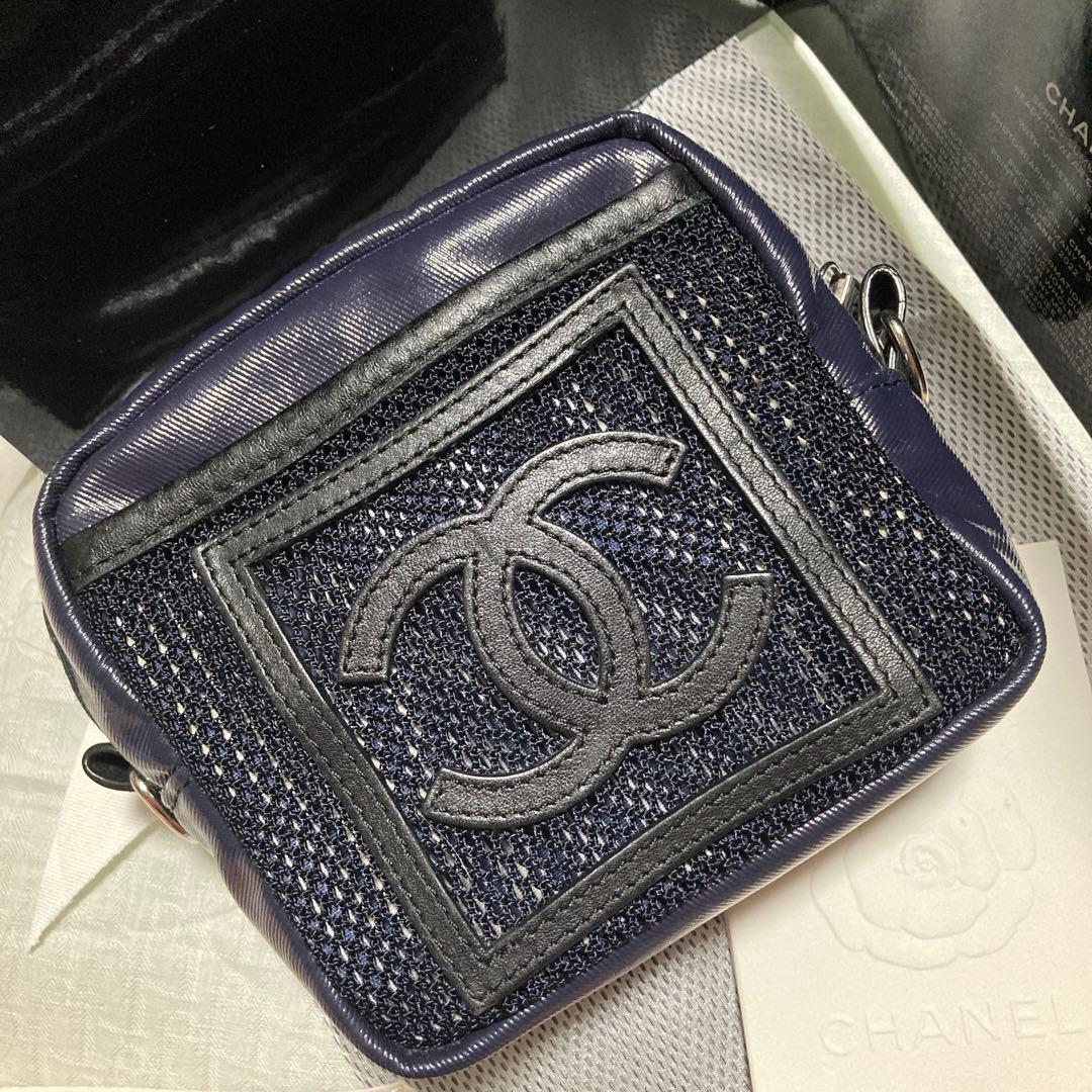 超美品☆CHANEL☆ネイビー CCロゴ☆ポーチ☆ウエストポーチ☆