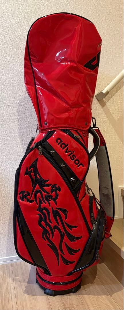 advisor ゴルフバック　キャディバック　赤