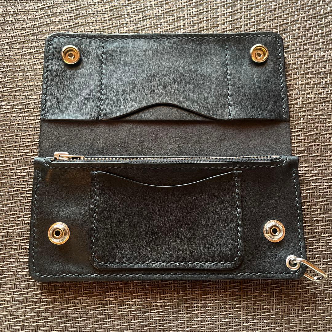 MARYAMホースフロントロングトラッカーウォレット芯通し ニッケル