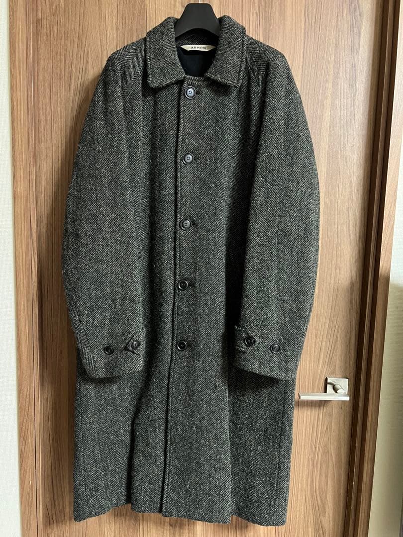 ★新品•未使用★/ASPESI アスペジ/ハリスツイード ステンカラーコート