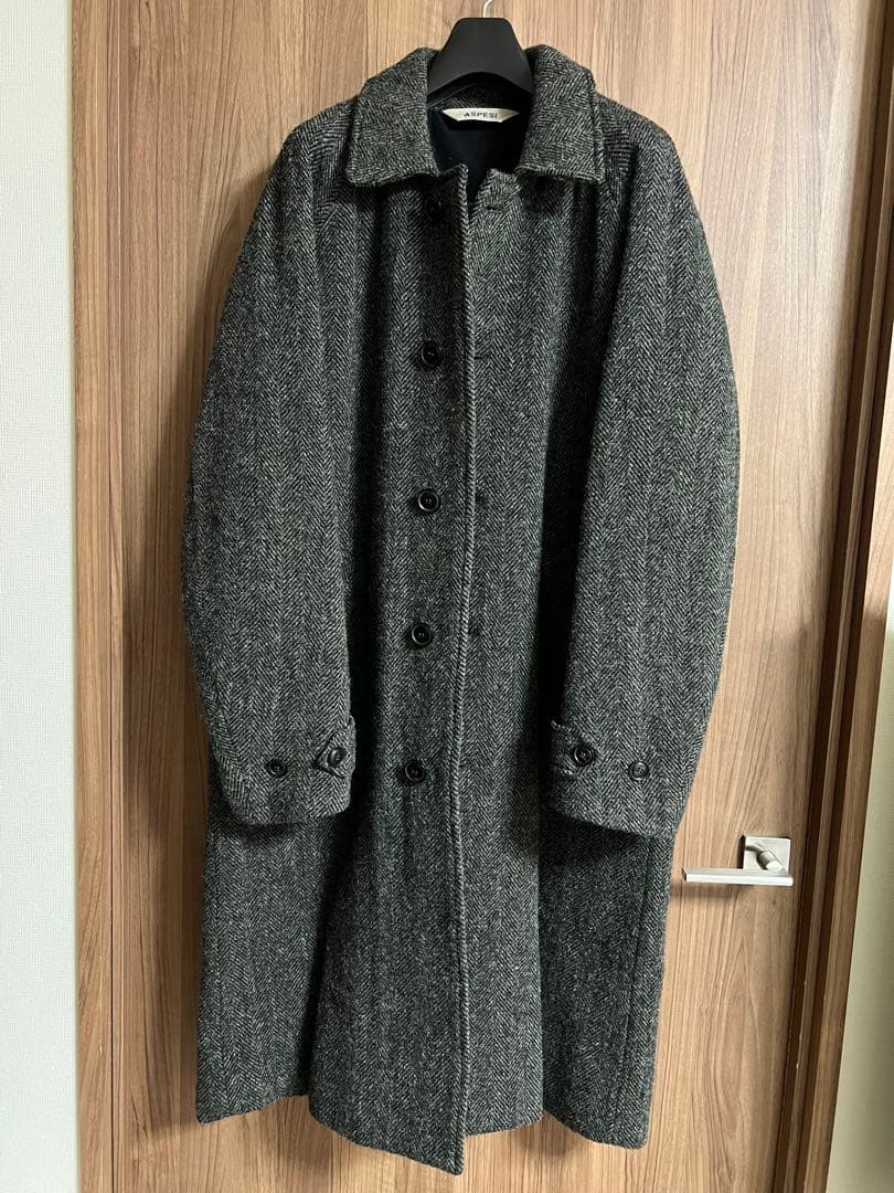 ★新品•未使用★/ASPESI アスペジ/ハリスツイード ステンカラーコート