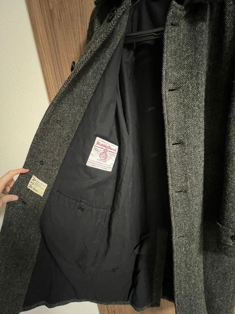 ★新品•未使用★/ASPESI アスペジ/ハリスツイード ステンカラーコート