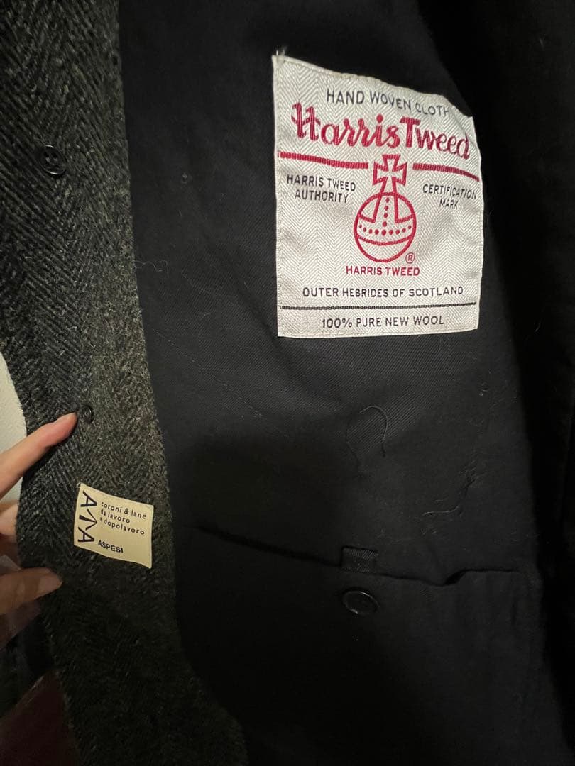 ★新品•未使用★/ASPESI アスペジ/ハリスツイード ステンカラーコート