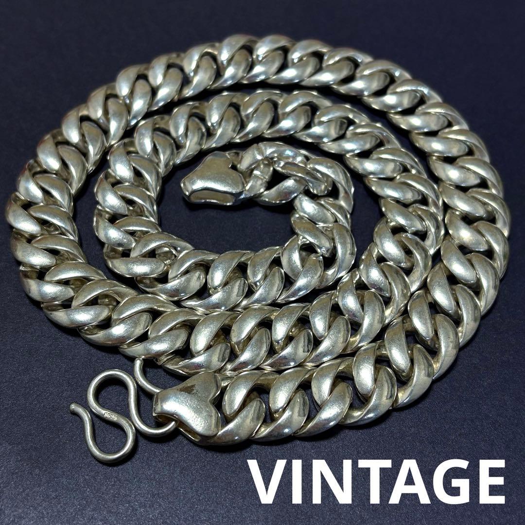 US輸入　極太喜平ネックレス　ウォレットチェーン　ヴィンテージ　925刻印あり