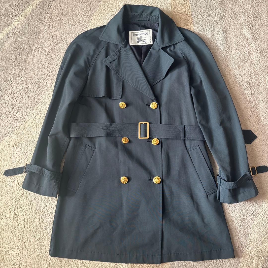 極美品　BURBERRY　ダブルチェスターコート トレンチコート　金ボタン