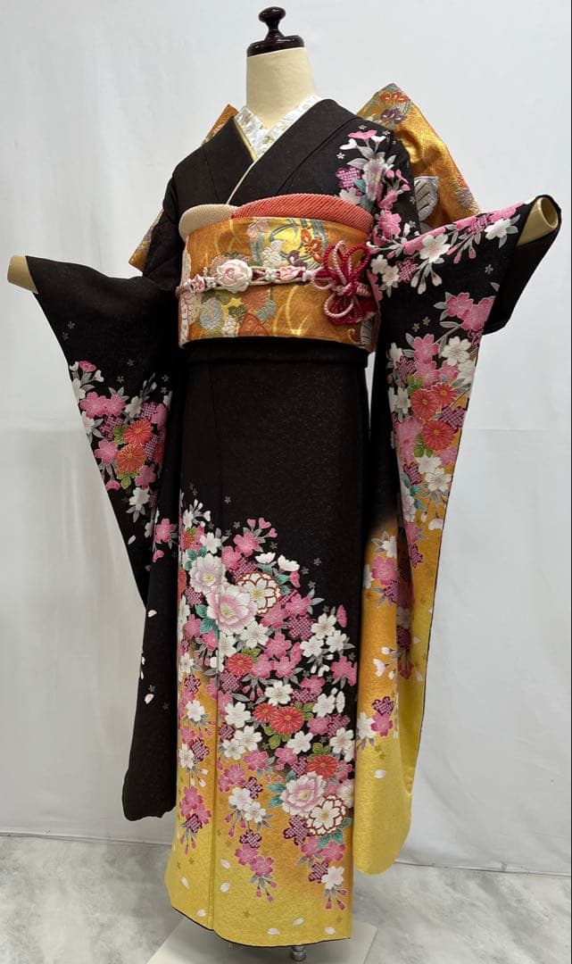 振り袖　フルセット　別誂長襦袢　成人式　金彩加工　結婚式　振袖　銀通し　687