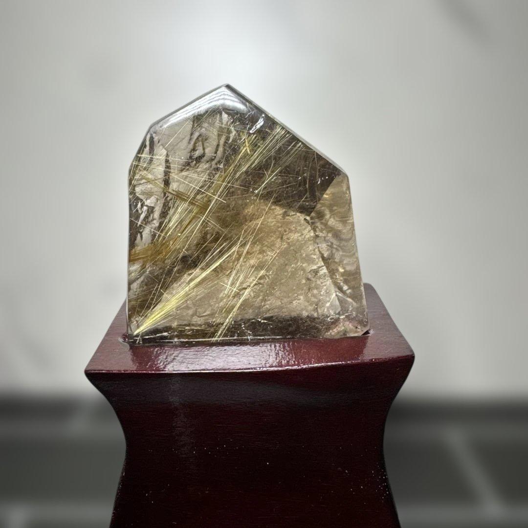 高品質ゴールドルチルポイント 195g 金運 開運 原石