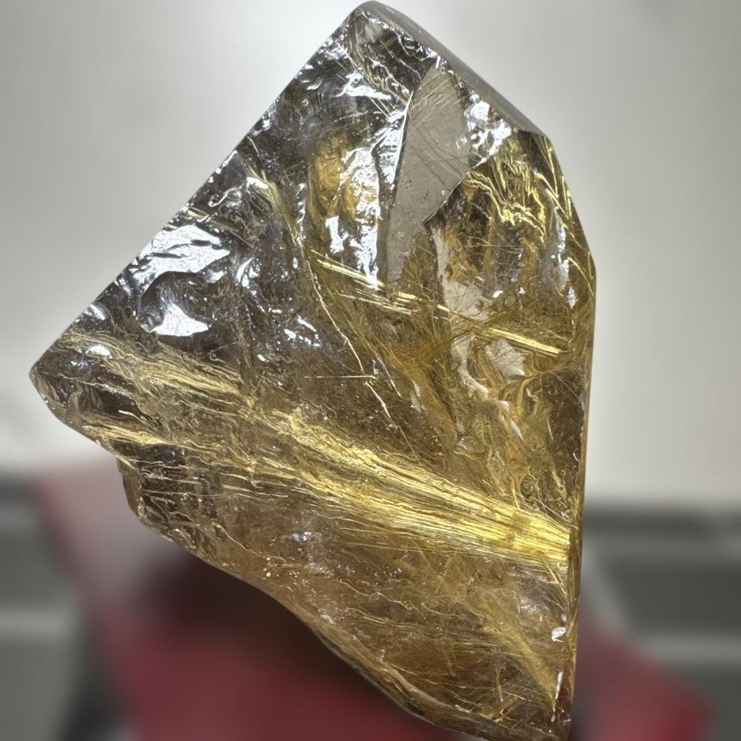 高品質ゴールドルチルポイント 195g 金運 開運 原石