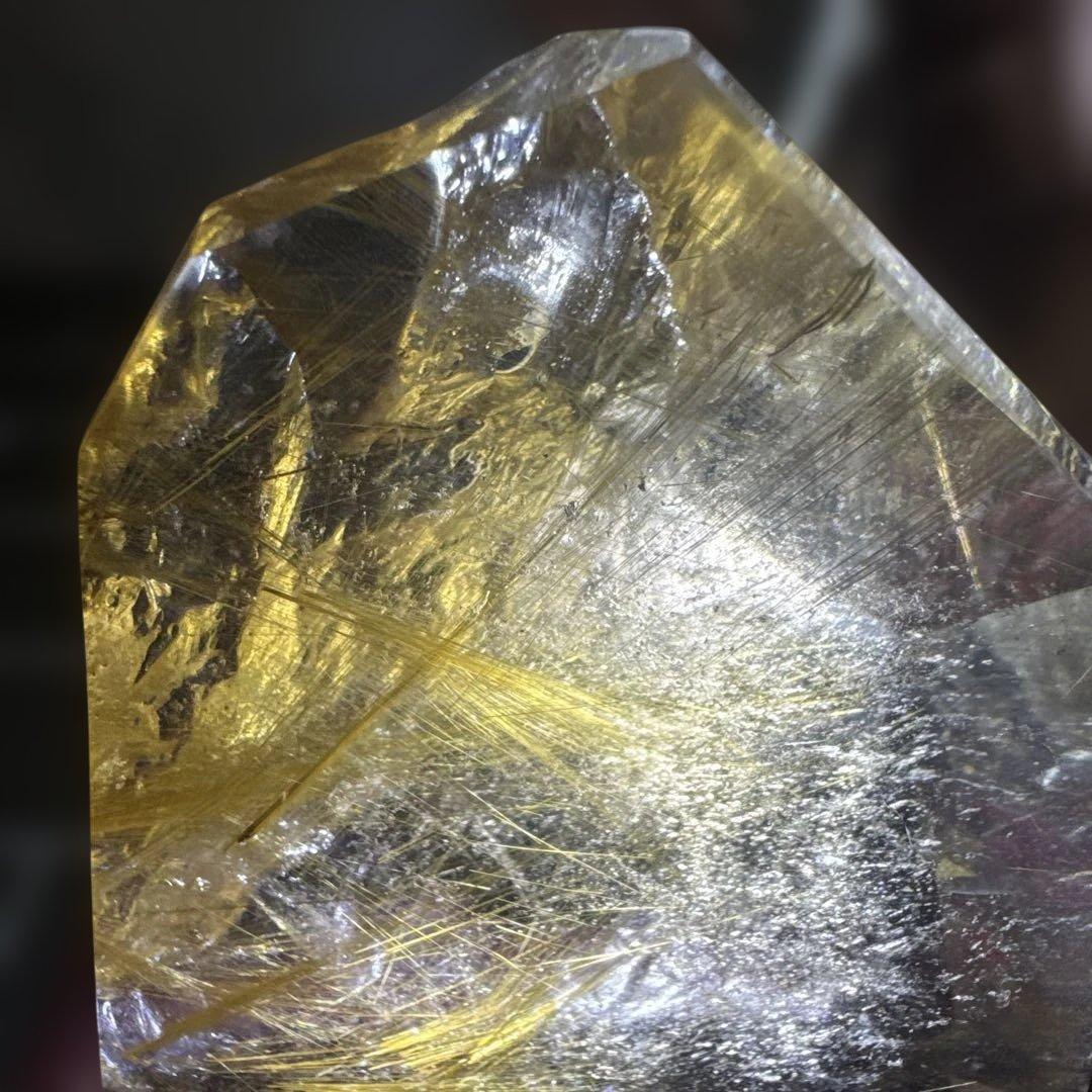 高品質ゴールドルチルポイント 195g 金運 開運 原石