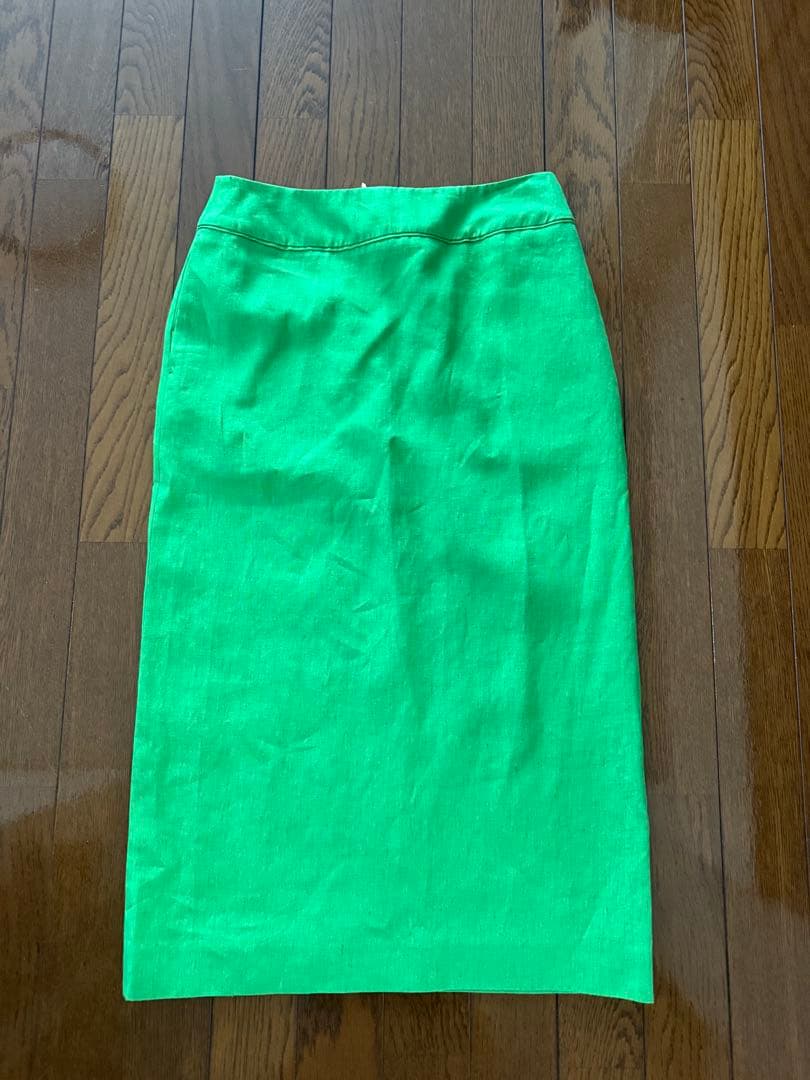 【美品】Drawer グリーンミディ丈スカート 36