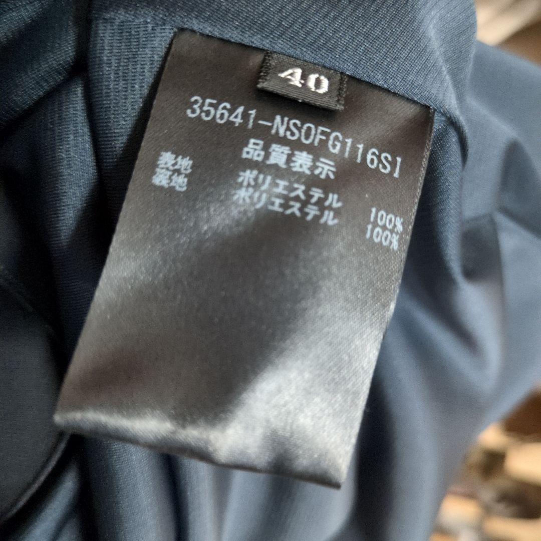 フォクシー FOXEY 黒 リボン付きドレープワンピース タグ付き