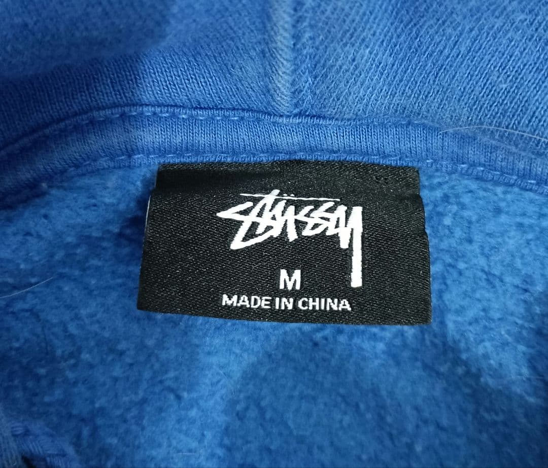 【希少】90s old stussy ビッグバックロゴ パーカー ブルー y2k