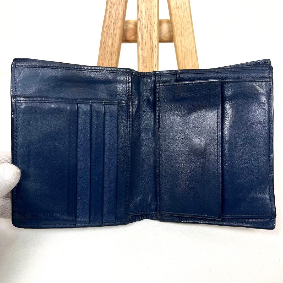 ボッテガヴェネタ　二つ折り財布　イントレチャート　コンパクト　レザー　付属付き