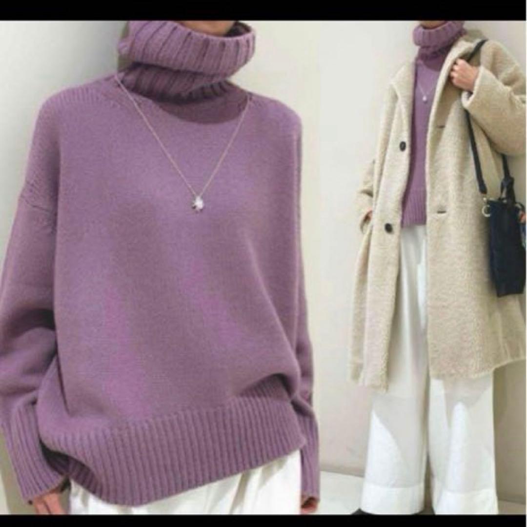 GALERIE VIE ギャルリーヴィー ファインウールタートルネックニット