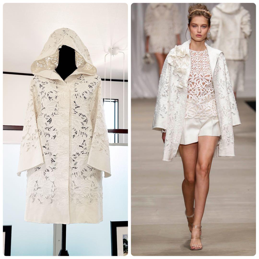 ermanno scervino レース　キャンバス　スプリングコート