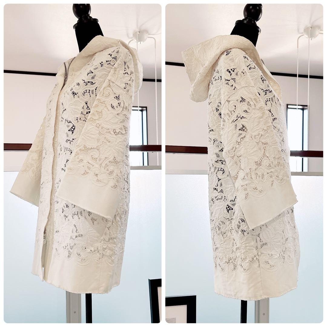 ermanno scervino レース　キャンバス　スプリングコート