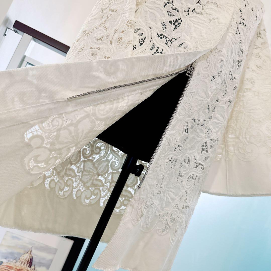 ermanno scervino レース　キャンバス　スプリングコート