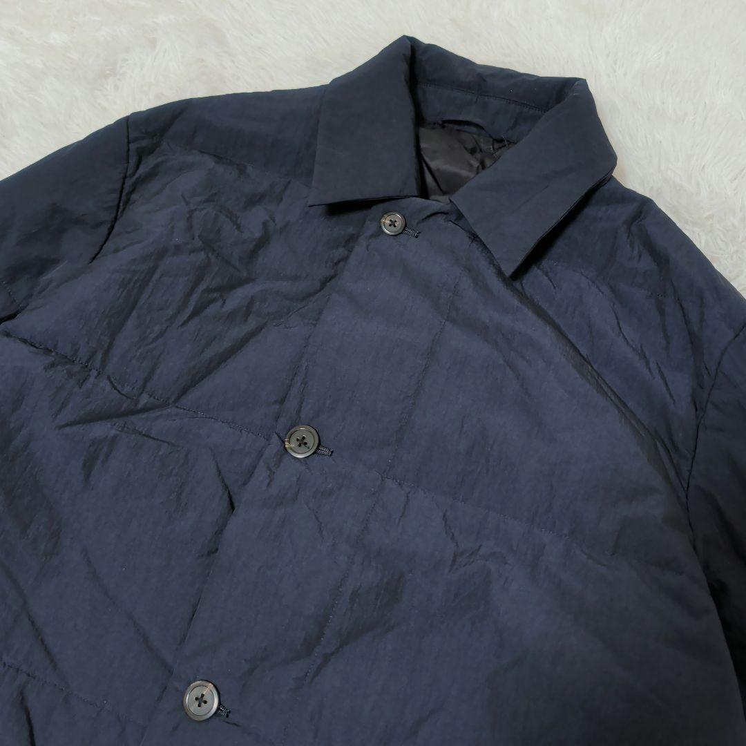 タグ付 エディフィス ラブークル 中綿 ロング ステンカラーコート 48 紺