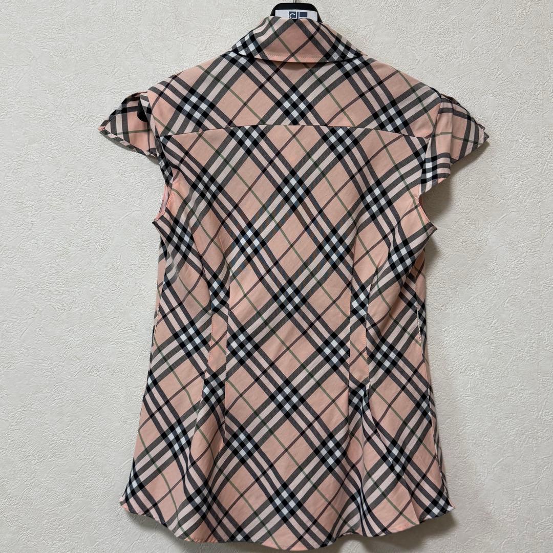 【美品】バーバリーブルーレーベル ブラウス ノバチェック 36 ベージュ
