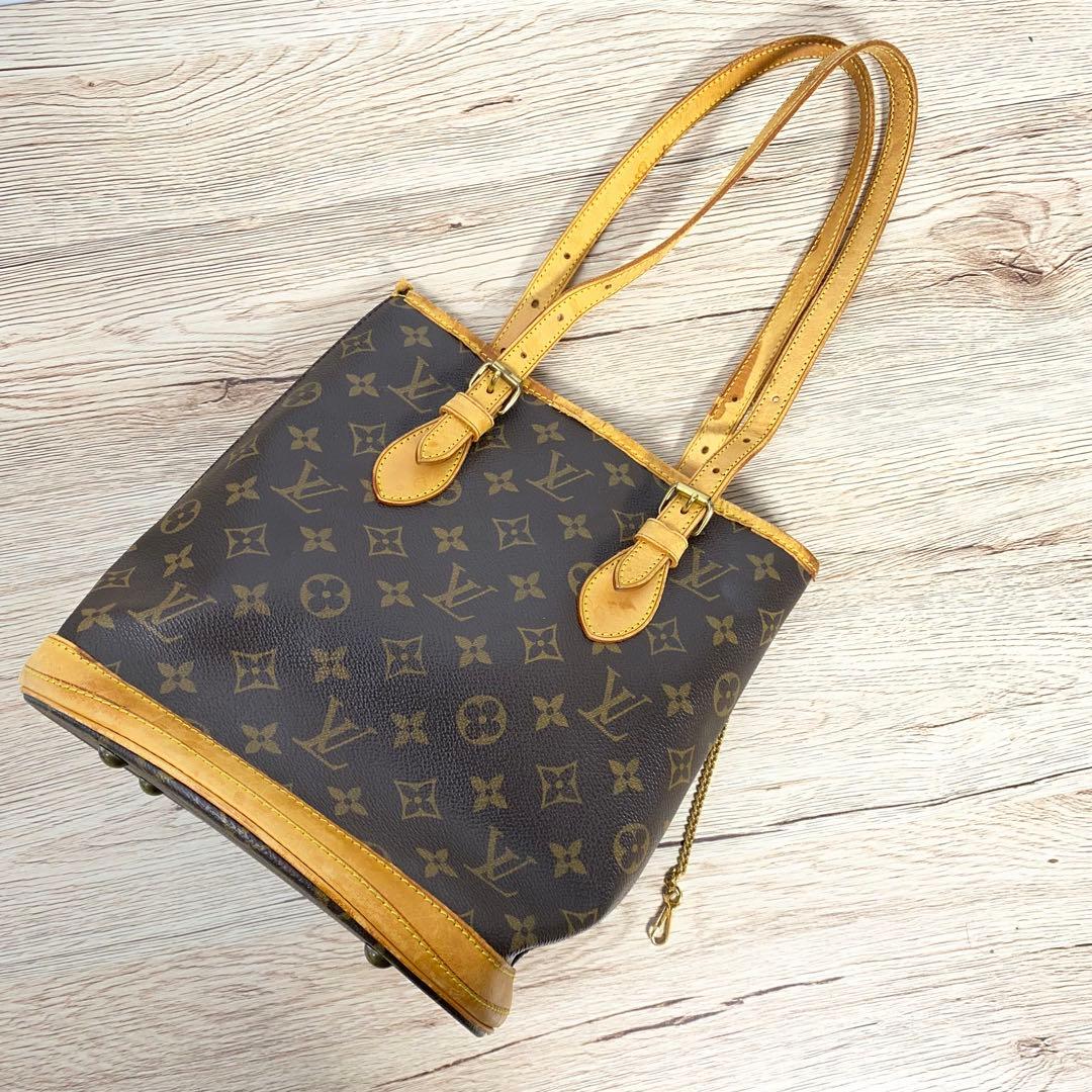 ルイヴィトン モノグラム バケット PM バケツ トートバッグ E16