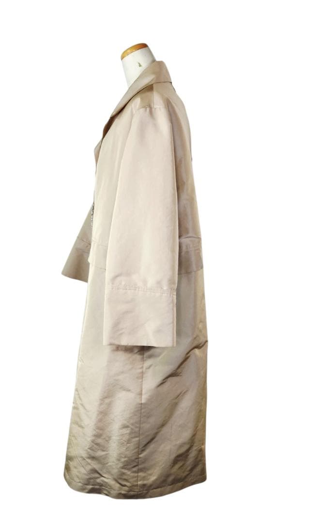 インポートロッサ　中綿コート　ベージュ　レース張り付け　コート　42