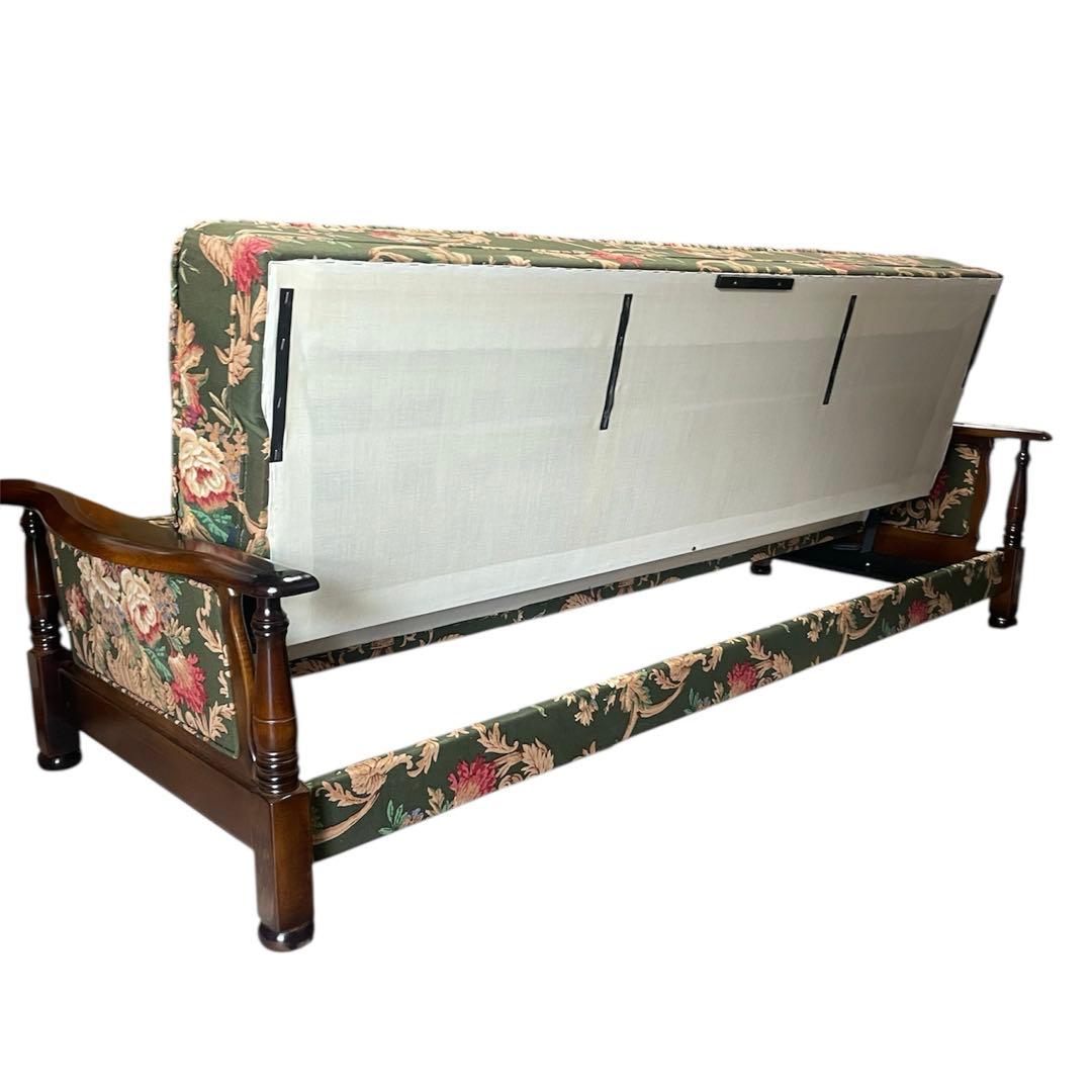 カリモク家具 コロニアル 3人がけ ソファー ベッド