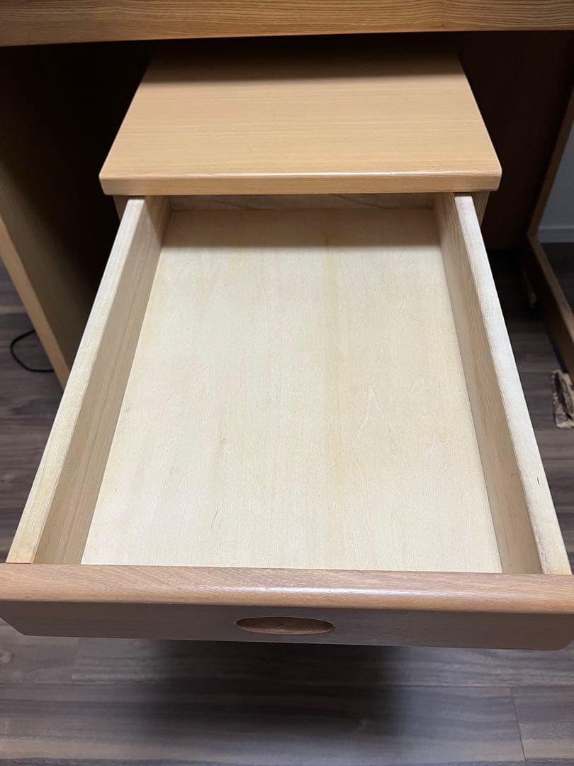 コスガ　学習机(机・上棚・引き出し三点セットの机)