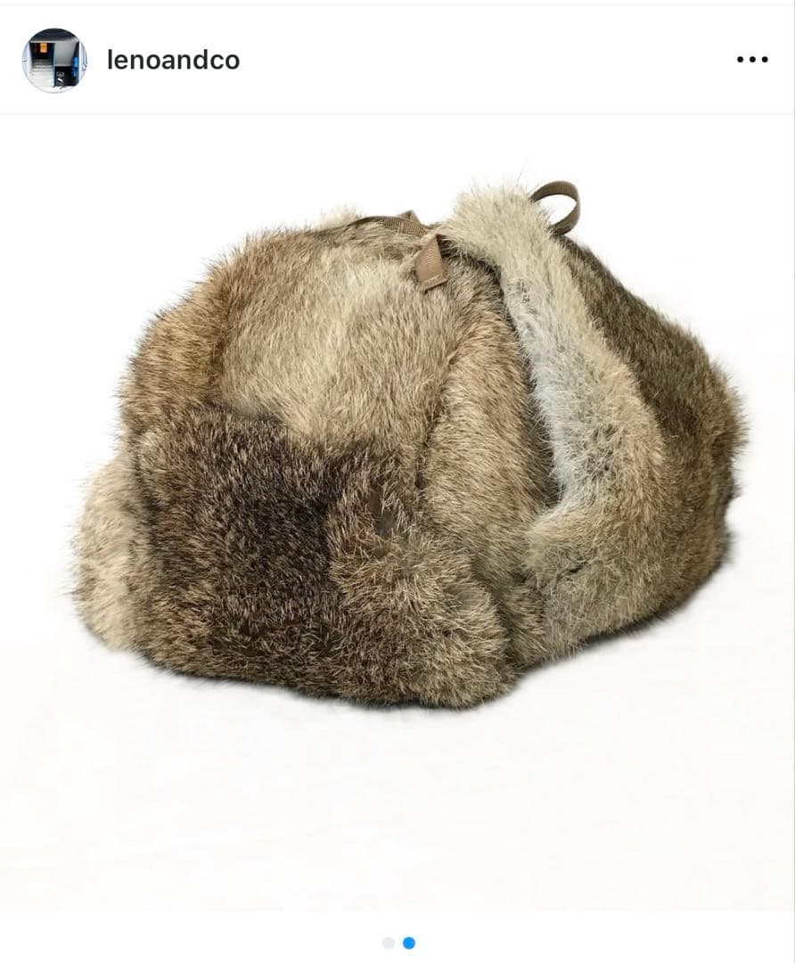 LENO アビエイターキャップ フライトキャップ ラビットファー