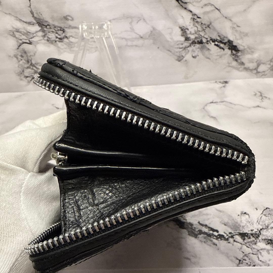 (極美品)大人気、クロムハーツ、長財布、ラウンドジップ、クロスパッチ、人気色、黒