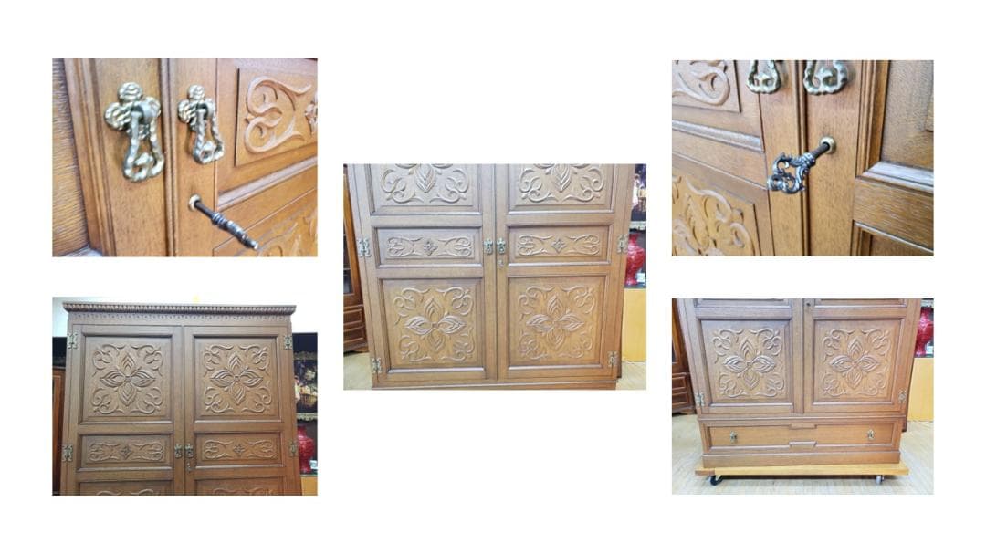 K25　美品　イギリス製　鍵付き　ワードロープ