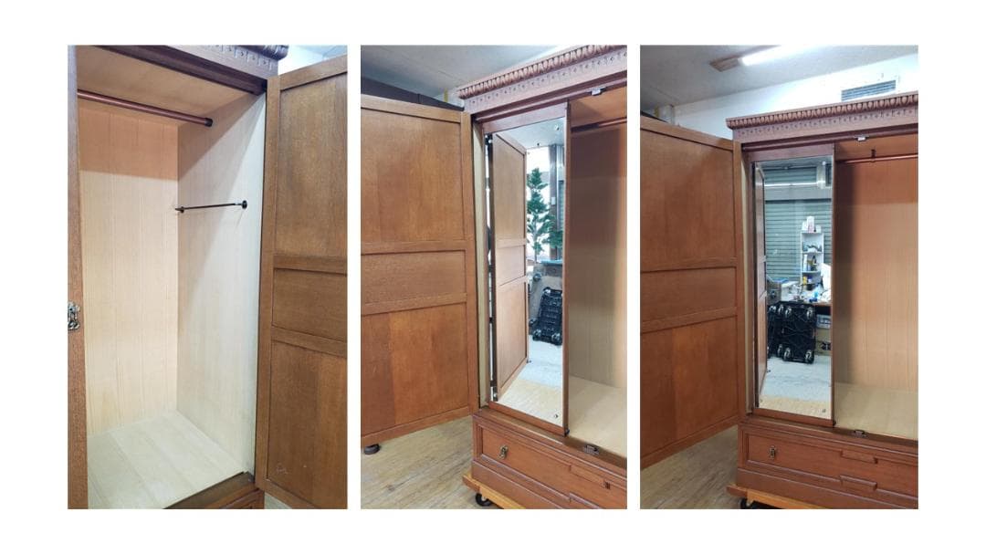 K25　美品　イギリス製　鍵付き　ワードロープ