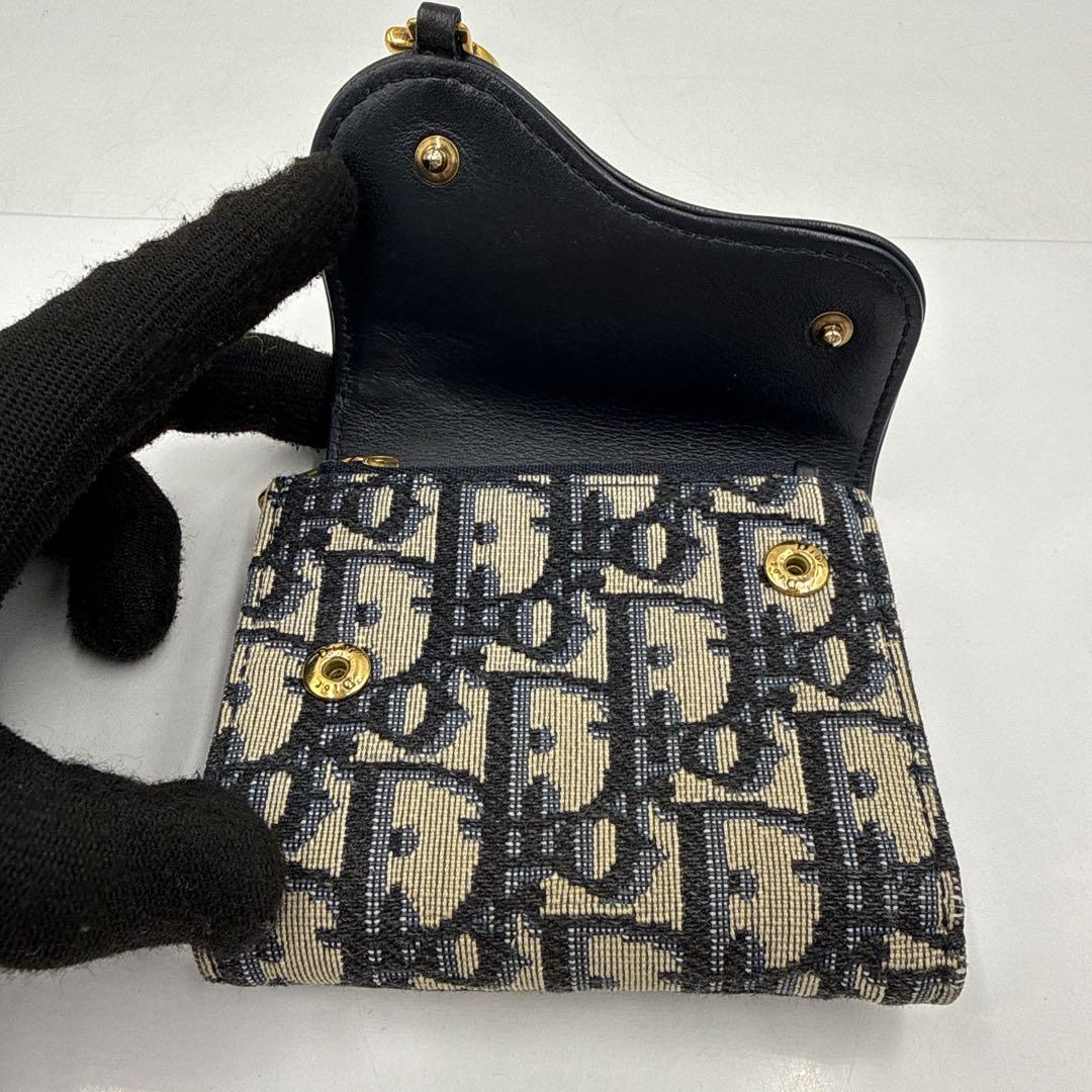 DIOR ディオール トロッター オプリーク サドル 3つ折り コンパクト財布