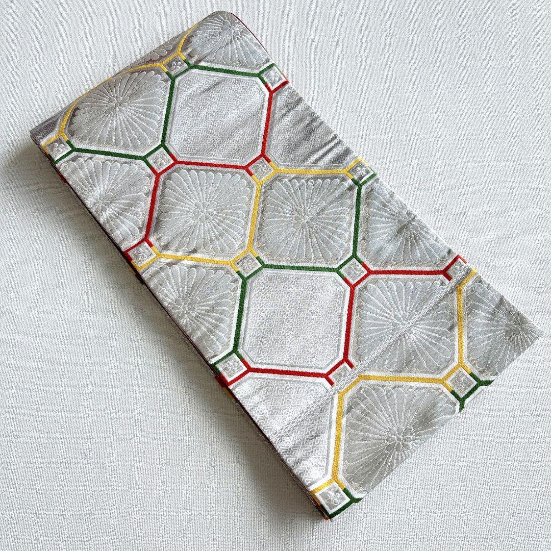 フルセット　七五三７歳女児　茶色地　桜　袋帯　シルバー地　長襦袢付　7292