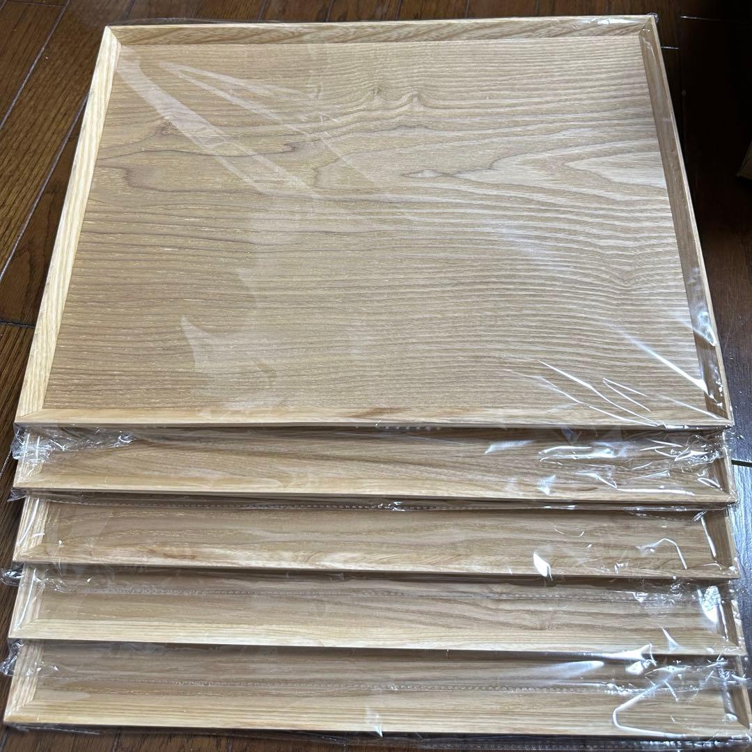 在庫ラスト10枚セット木製 羽反長角膳（はぞりちょうかくぜん）45cmナチュラル