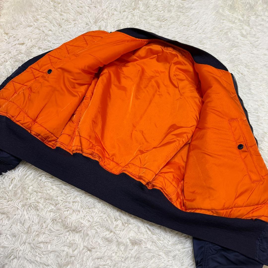【美品】アルファ MA-1 68年復刻 フライトジャケット L ネイビー USA