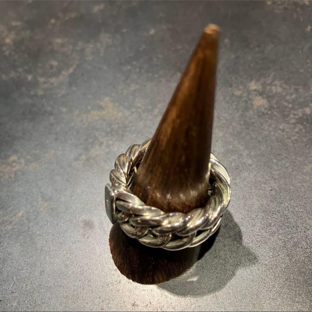 SILVER925 CHAIN DESIGN WIDE RING/シルバーリング