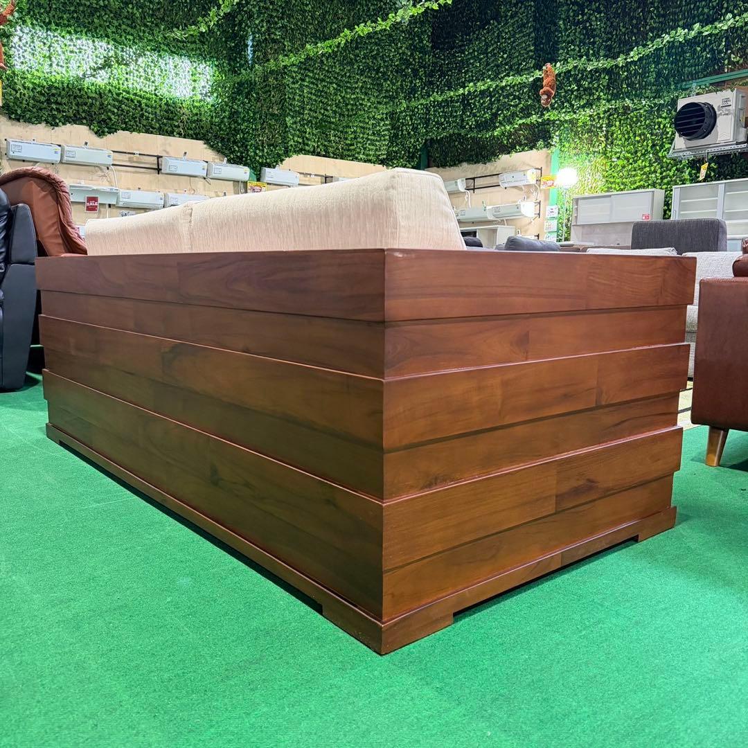 スキャンティーク 2.5人掛けソファ インテリア 木製 N002