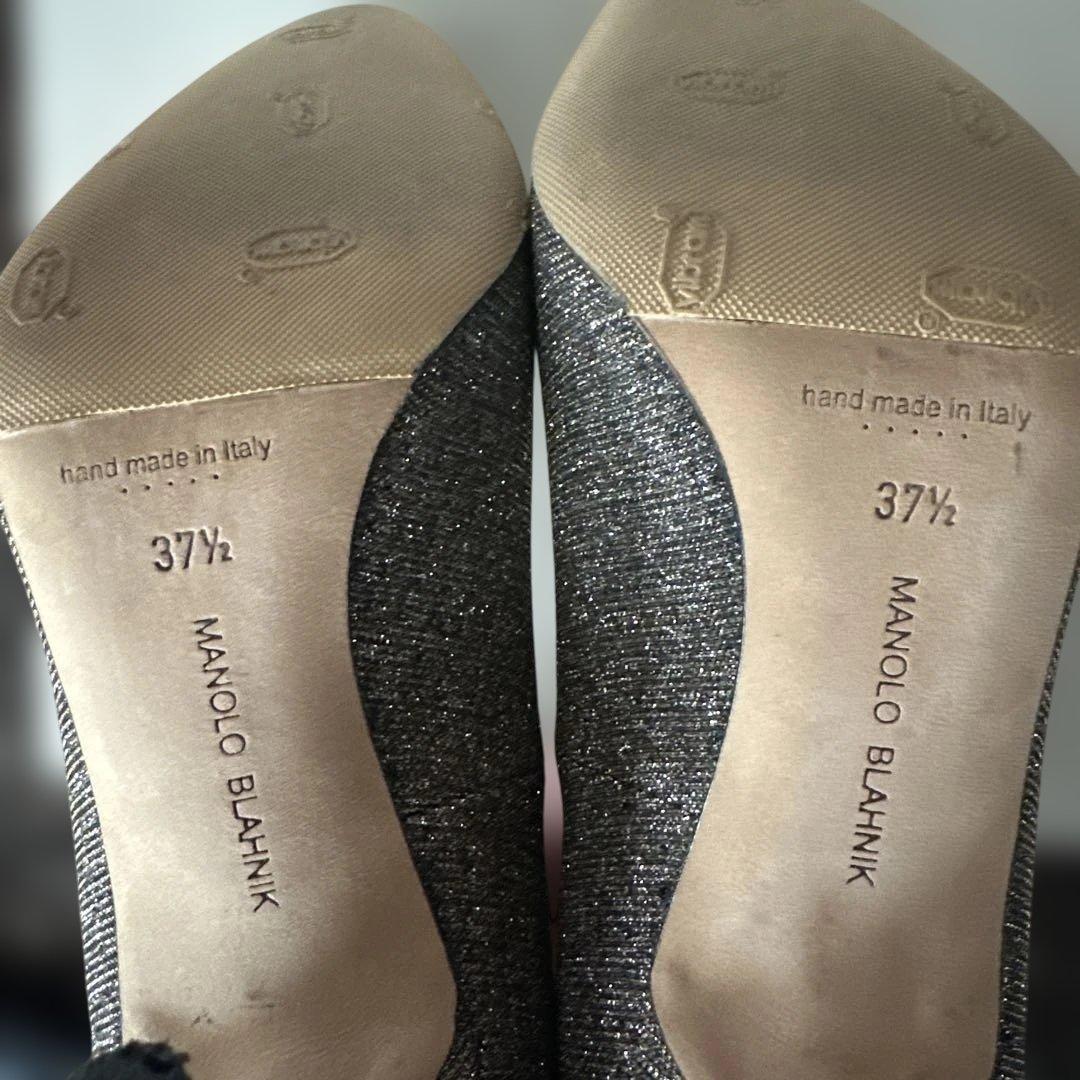 ゆきんこ　ManoloBlahnikマノロブラニク パールビジューパンプス