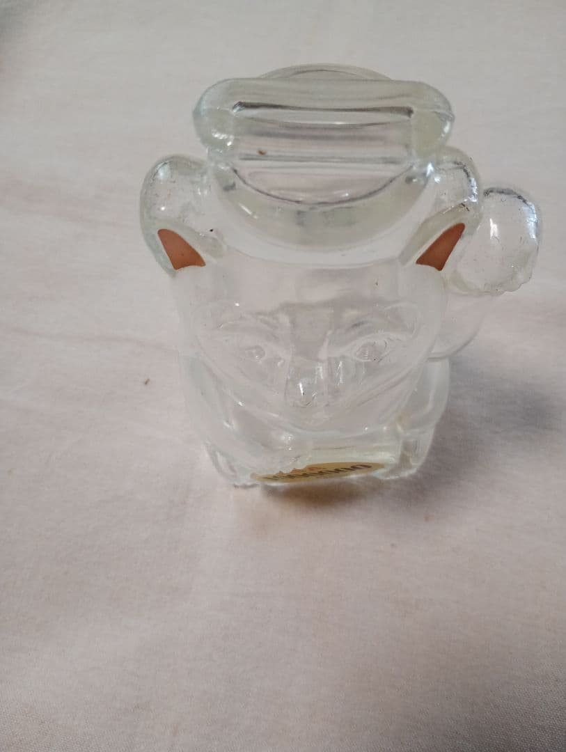 アメリカドルのまねき猫クリアガラス 猫の置物 珍品貯金箱