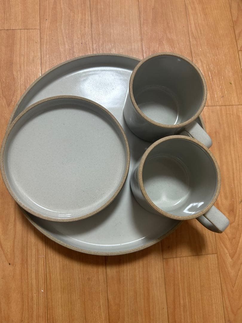 ハサミポーセリン食器セット プレート2種4枚 カップ2個