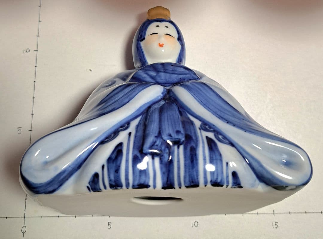 k-③ 九谷焼 ひな人形 5号 親王飾り 染付